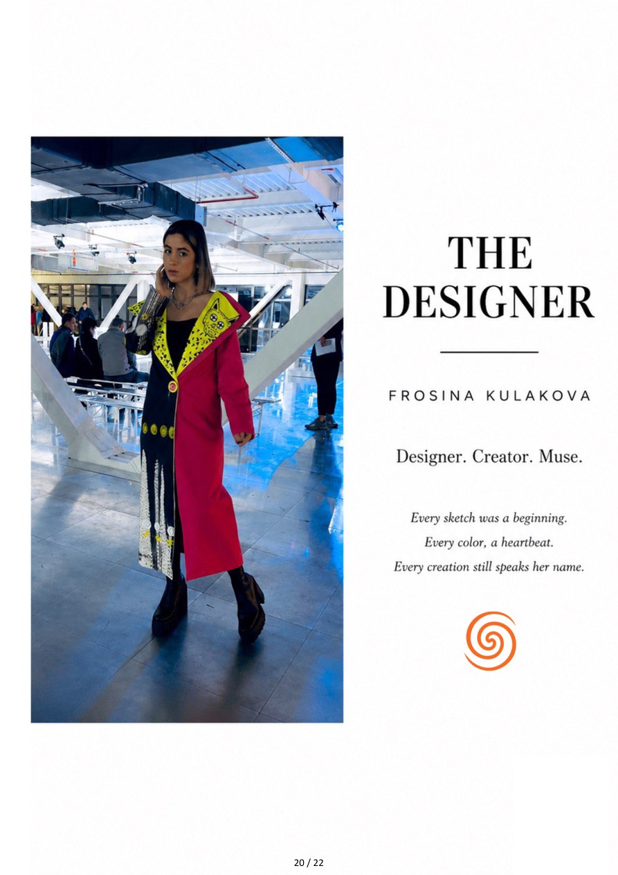 Frosina Kulakova — the designer’s page from her original portfolio